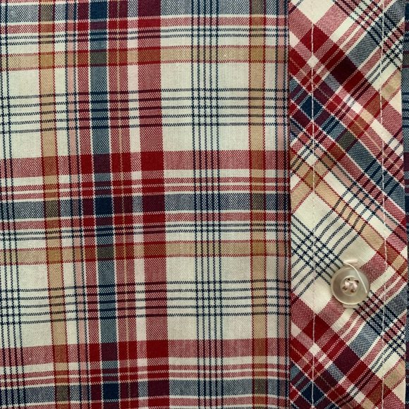 70s Vintage Button-Down Plaid Shirt. Small. Koret of California. - Picture 7 of 11